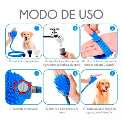 Baño sin Estrés – Ducha con Manguera para Mascotas 🚿